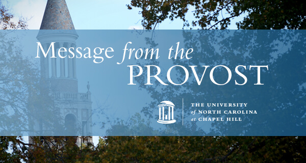 Message from the Provost