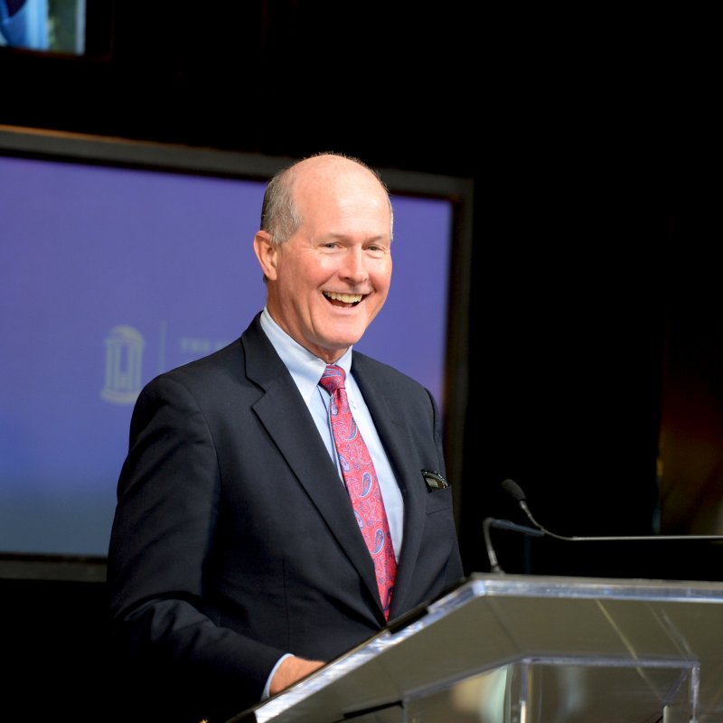 Provost James Dean makes remarks during the appointment of Dr. Kevin Guskiewicz as 22nd dean of the College of Arts and Sciences at the University of North Carolina at Chapel Hill.